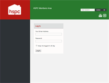 Tablet Screenshot of members.hspc.co.uk